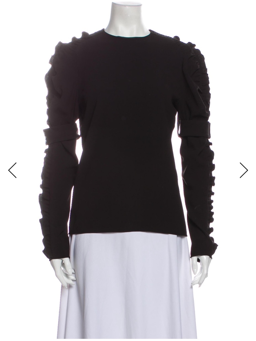 Chloé Black Ruffle Sleeve Women’s Top